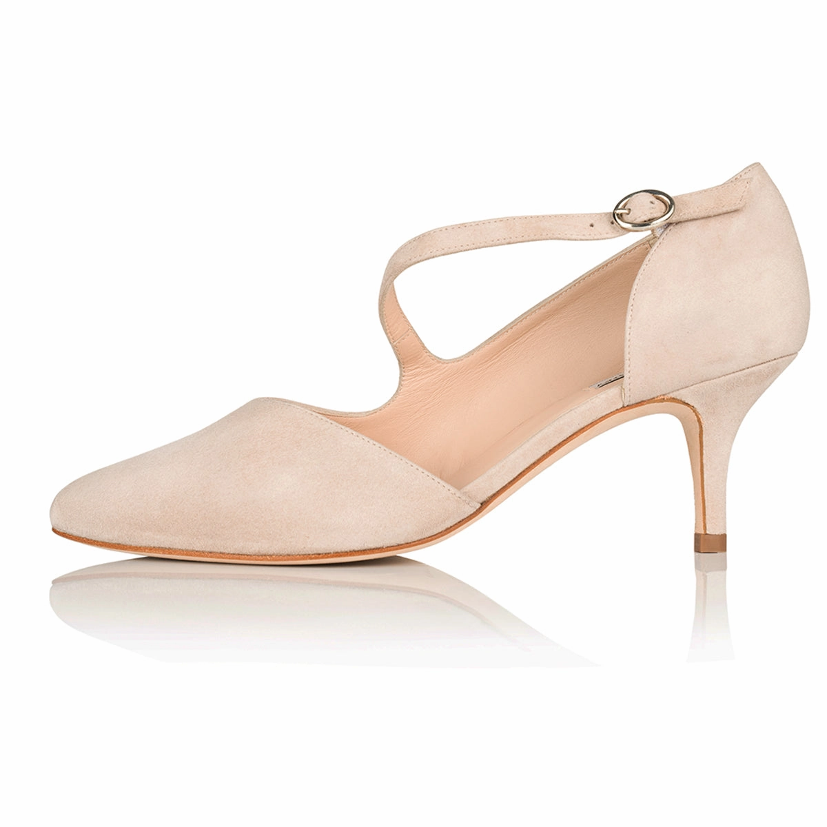High Heel Repair Penelope Extra-Wide Fit Shoes - Sand Suede