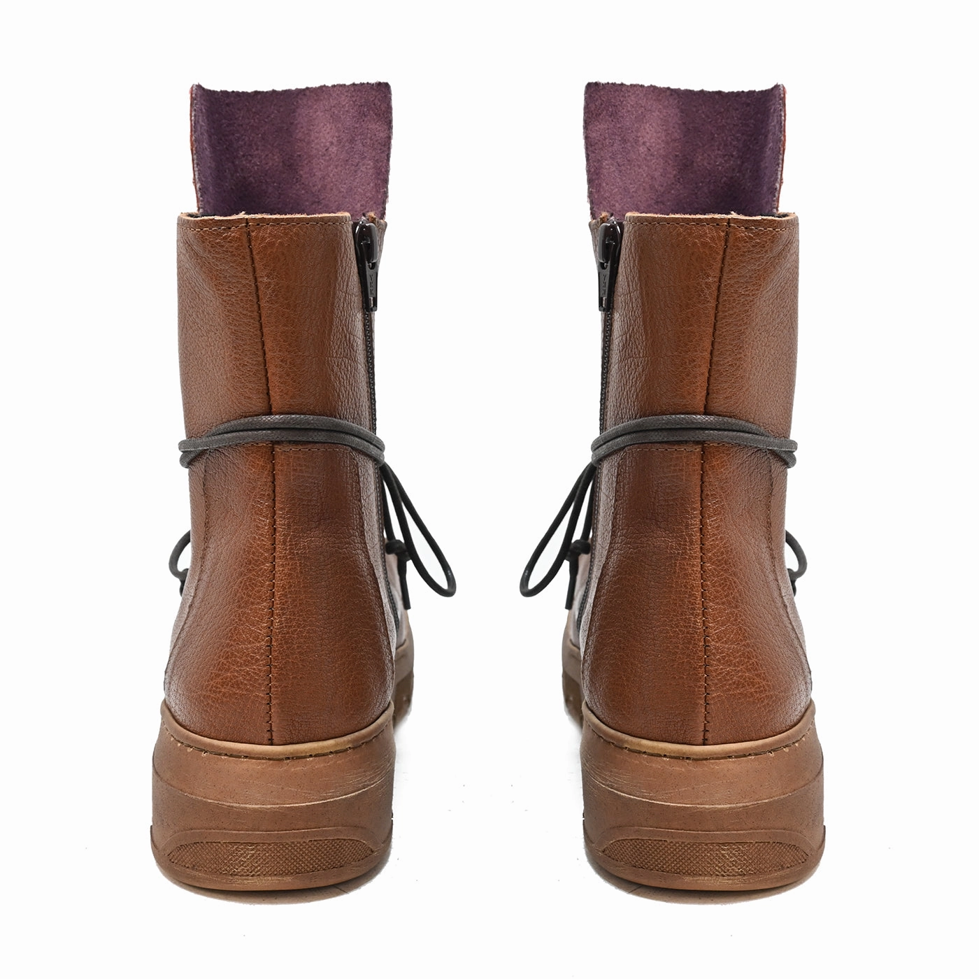 PEPPER 04 - leather CUIR Leather Square Heel Ankle Boots