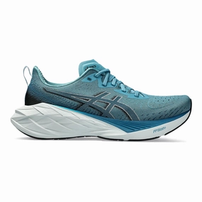 Asics Running Shoes Ranking Men's Asics Novablast 4, Blue Teal/Evening Teal, 10 2E Wide