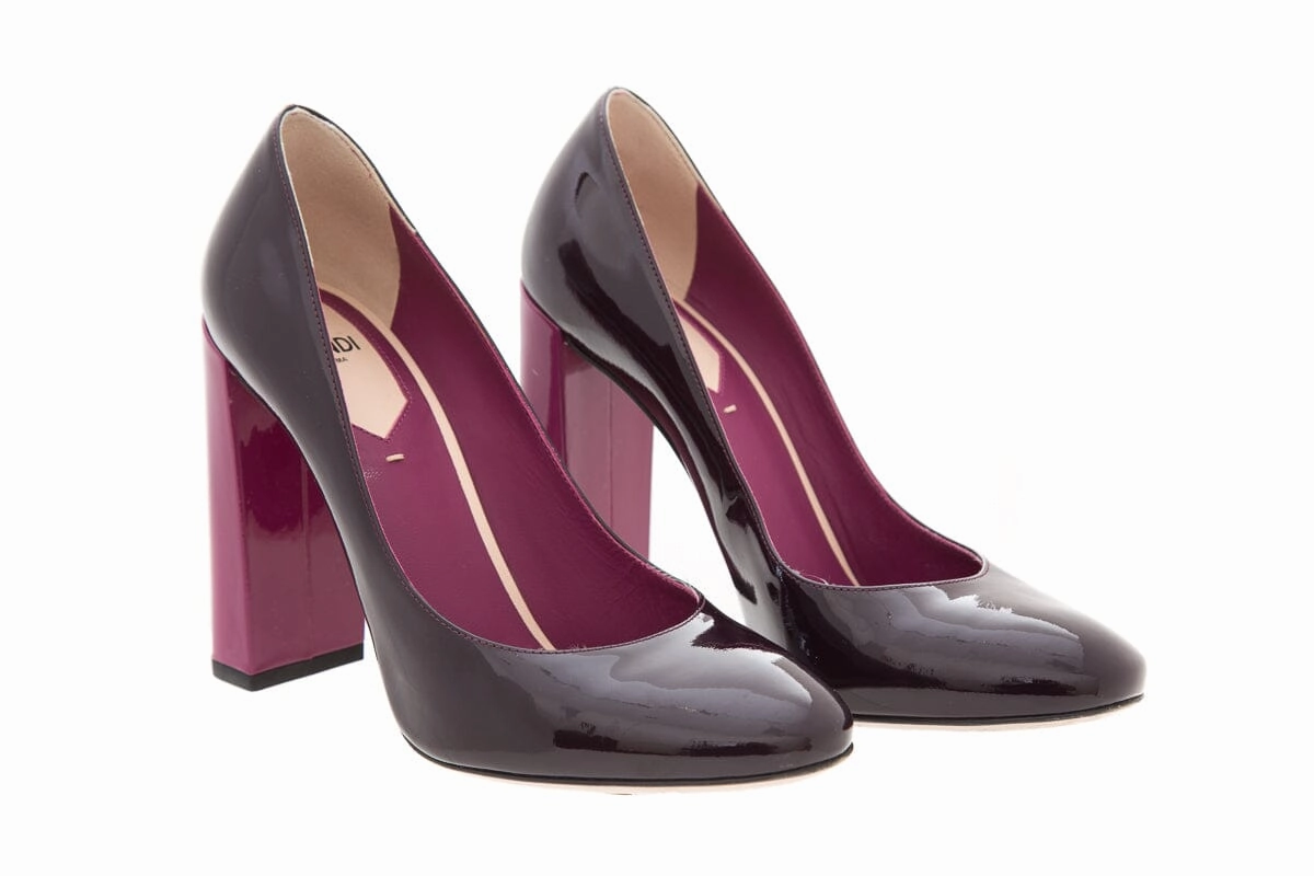 Fendi Burgundy & Magenta Patent  Heels SZ 37 Timeless High Heels