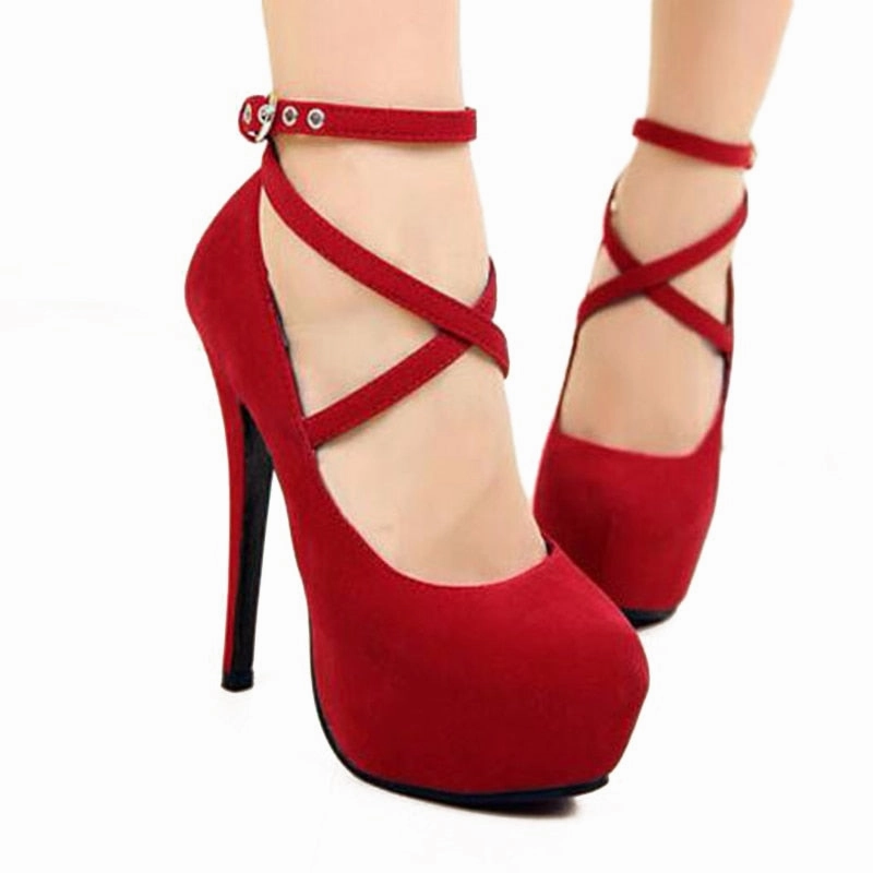 Cross-tied Ankle Strap Wedding Party Shoes Platform Kitten Heel Knee High Boot