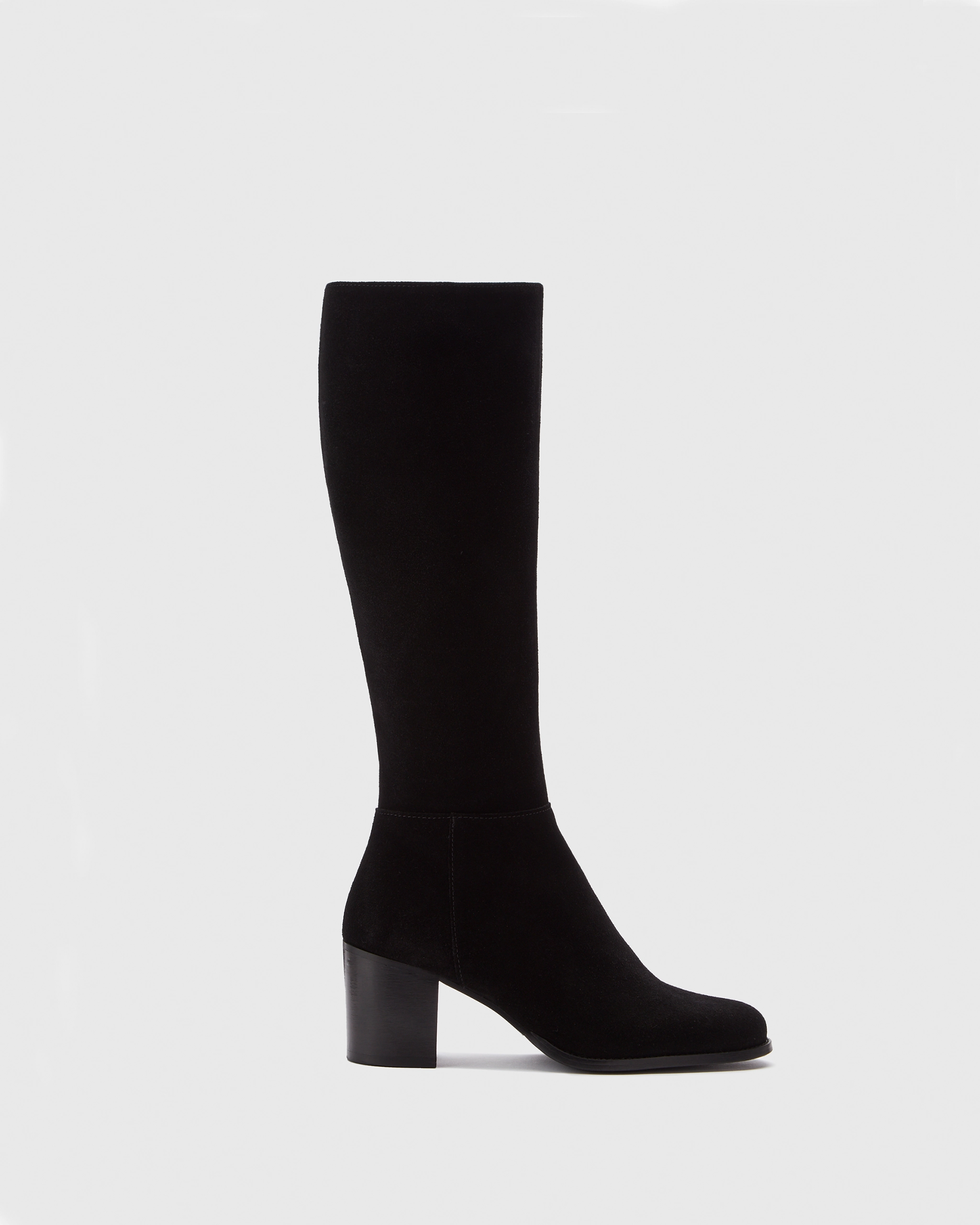 Dalia Standard Knee High Boots in Black Suede