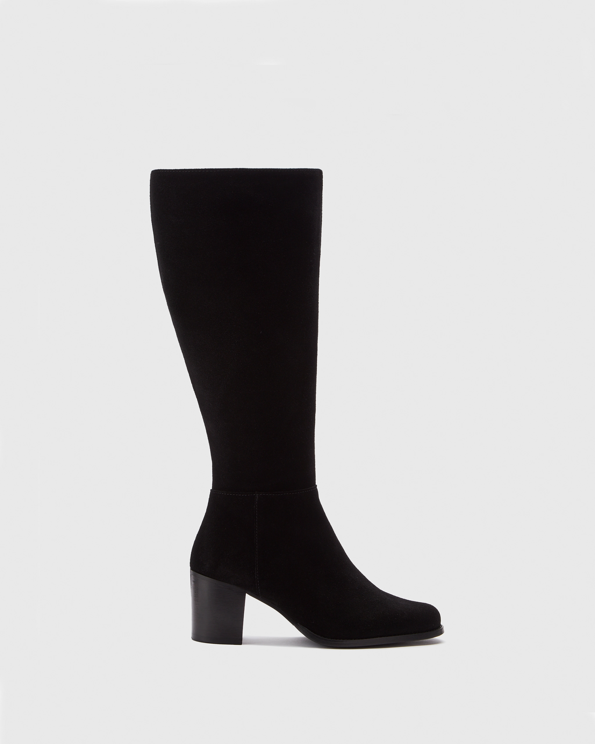Dalia Standard Knee High Boots in Black Suede