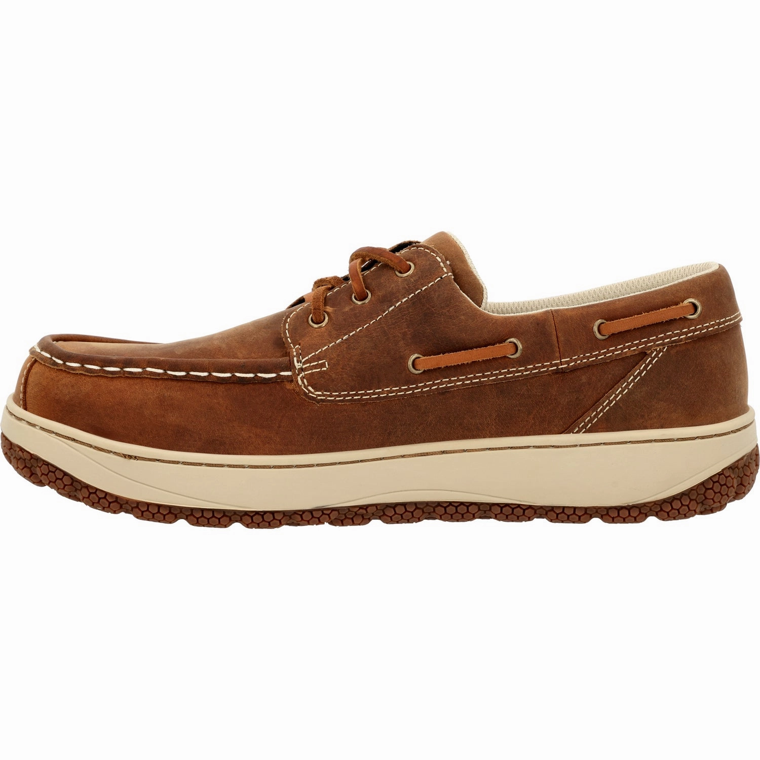 Rocky Mens Dry Strike SRX CT EH Brown Leather Lace Work Shoes Best Climbing Shoes Wide Feet