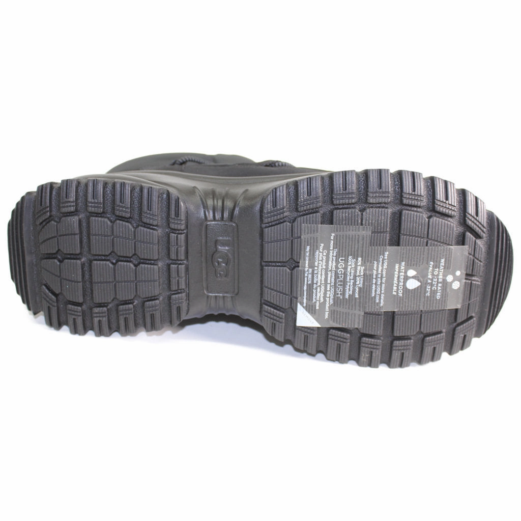 Heel Knee High Boots Ugg Yose Puffer Mid Leather Textile Synthetic Women's Snow Boots