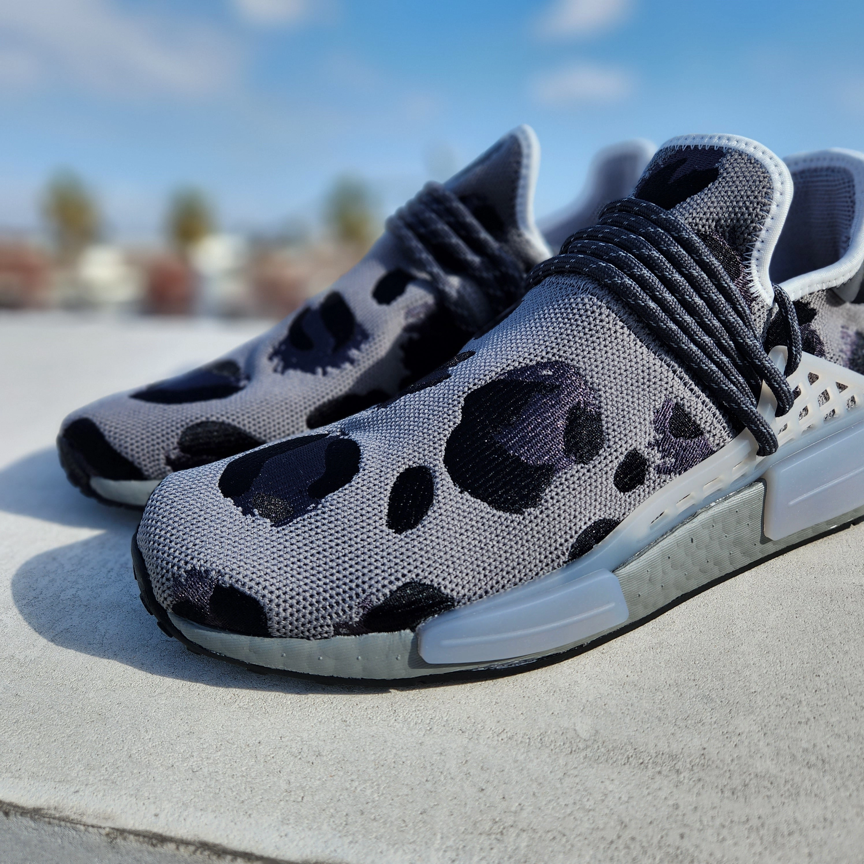 Pharrell Williams x Adidas Hu NMD Animal Print Ash Grey Adidas Campus Shoe
