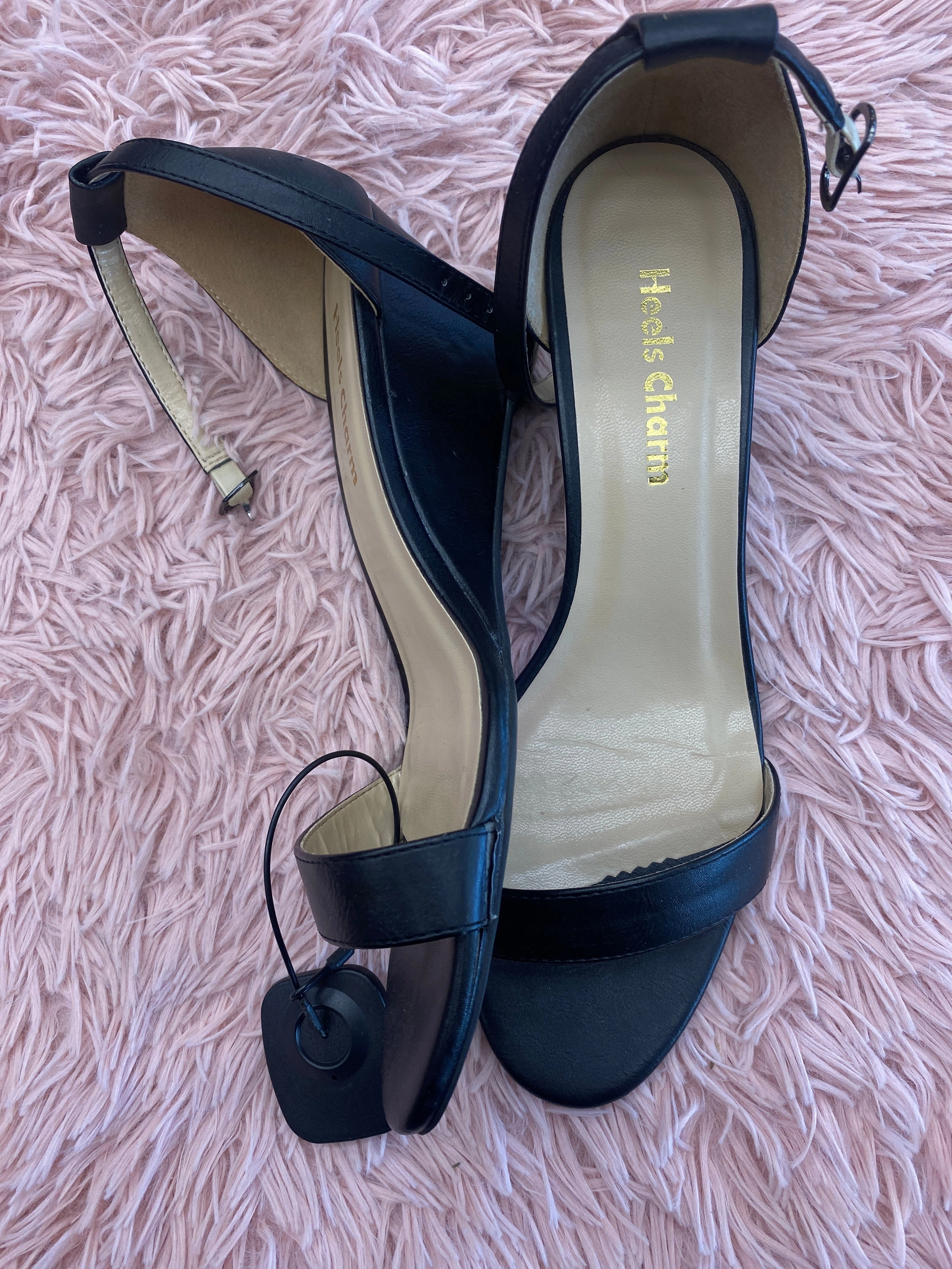 Sandals Heels Wedge By Clothes Mentor In Black, Size: 10 Tied Up High Heels