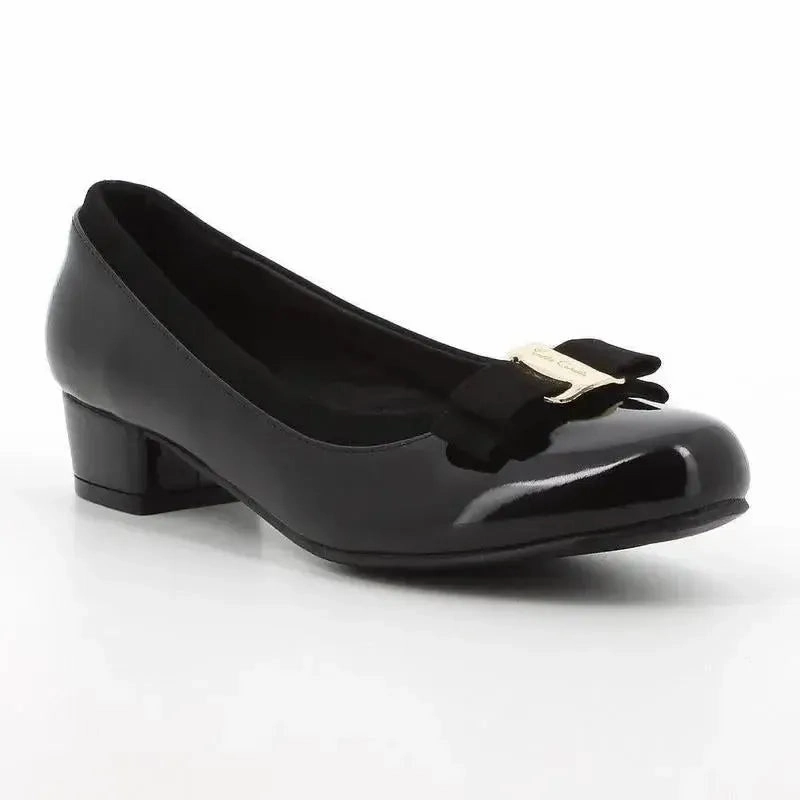 Pierre Cardin Viera Block Heel Court - Black