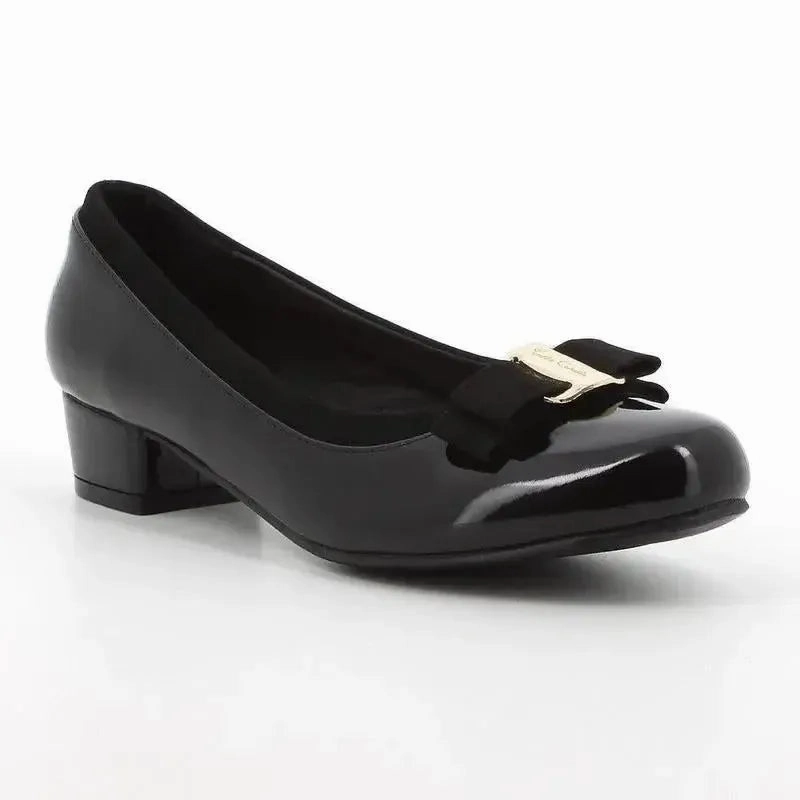 High Heel Bag Pierre Cardin Viera Block Heel Court - Black