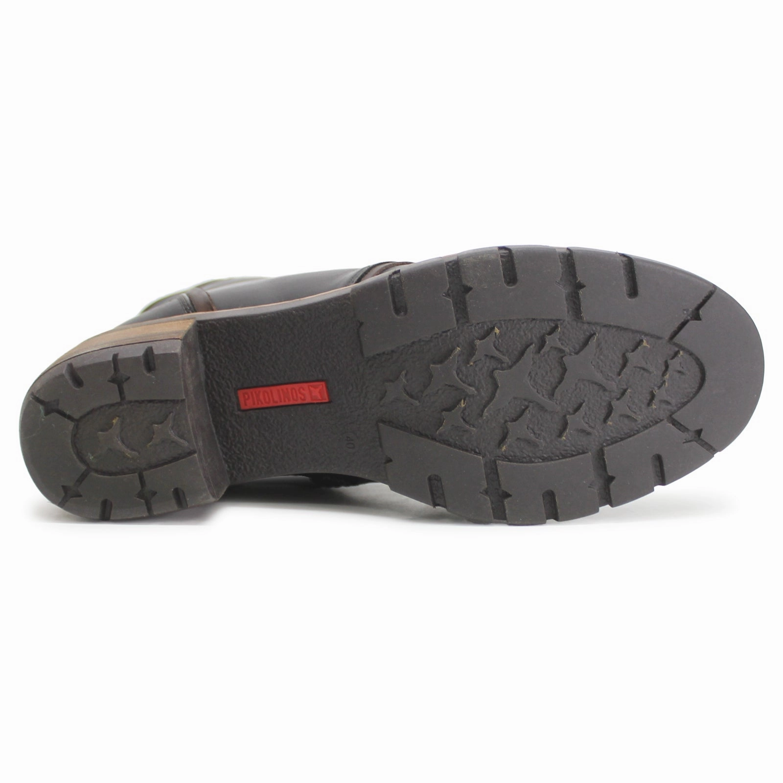 Peep Toe Ankle Boots Block Heel Pikolinos San Sebastia W1T-N8812 Leather Women's Ankle Black Boots