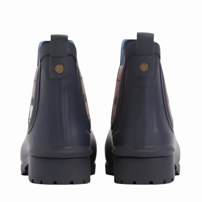 Barbour Womens Boots Wilton Navy/Hessian Buckle Ankle Boots