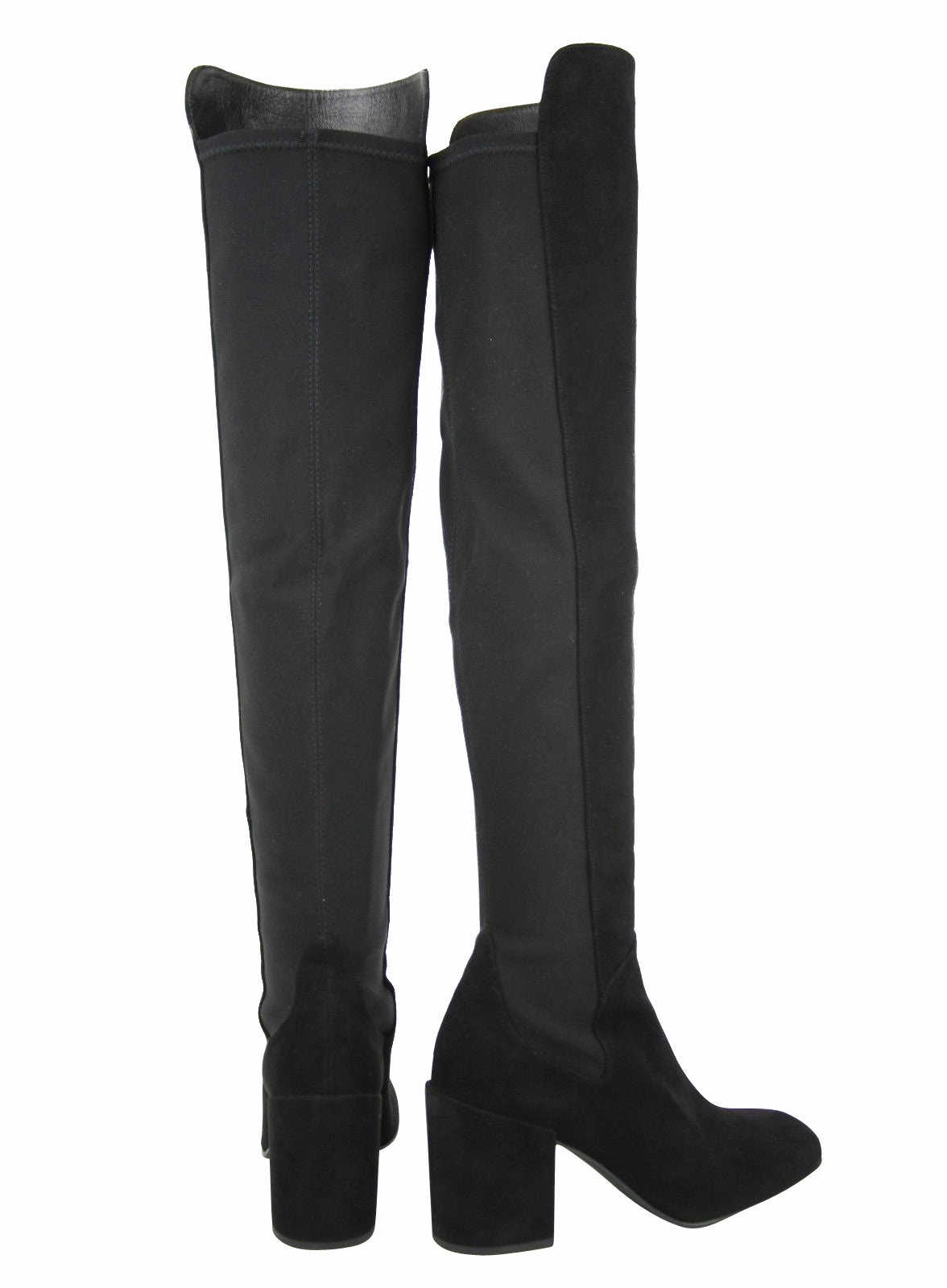 Stuart Weitzman Women's Halftime Stretch-Crepe  Suede Over-The-Knee Boot Best Construction Work Boots