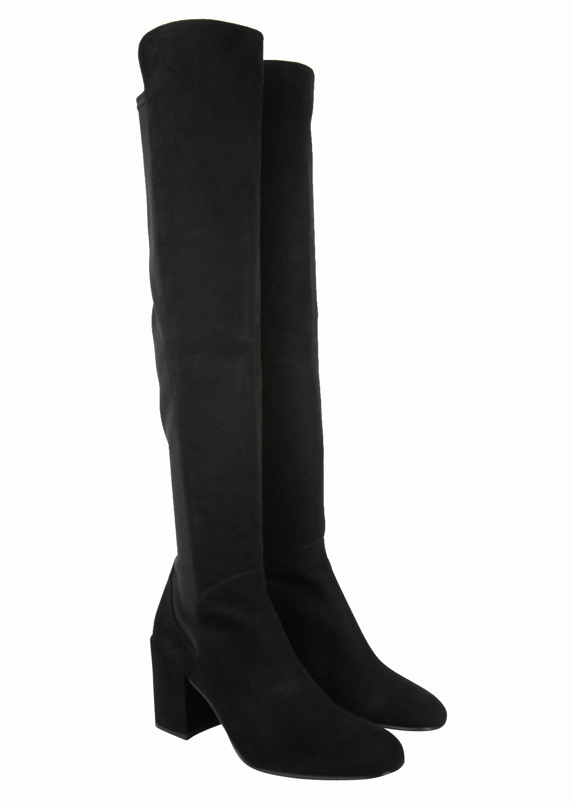 Society Boots Stuart Weitzman Women's Halftime Stretch-Crepe  Suede Over-The-Knee Boot