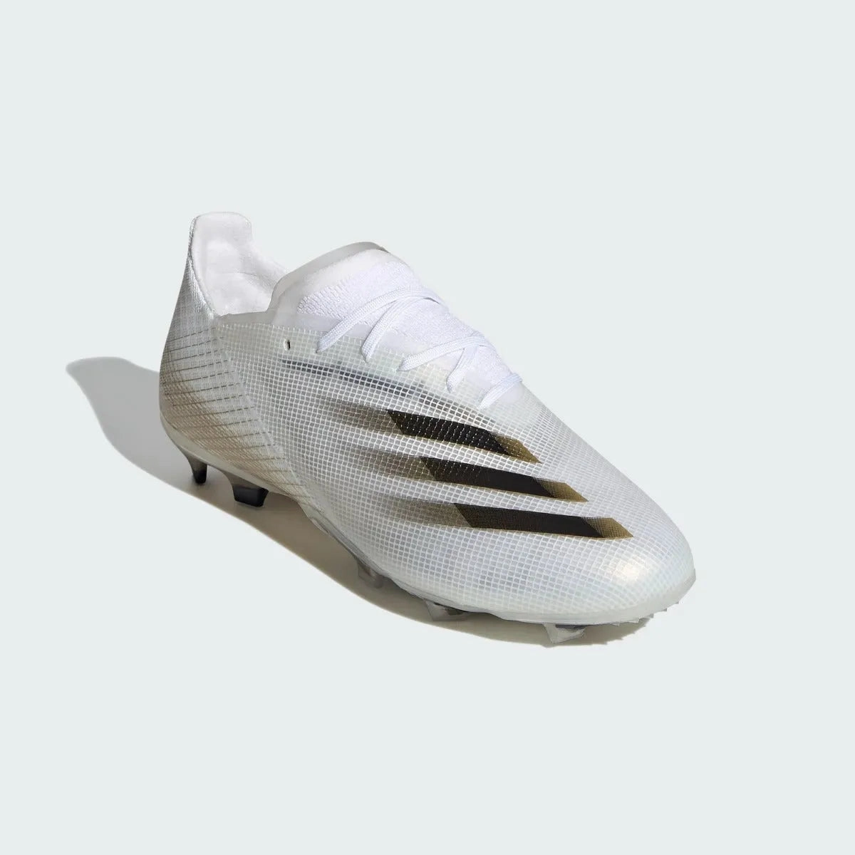 Adidas JR X Ghosted.1 FG - White-Black-Gold Size 12.5 Soccer Cleats