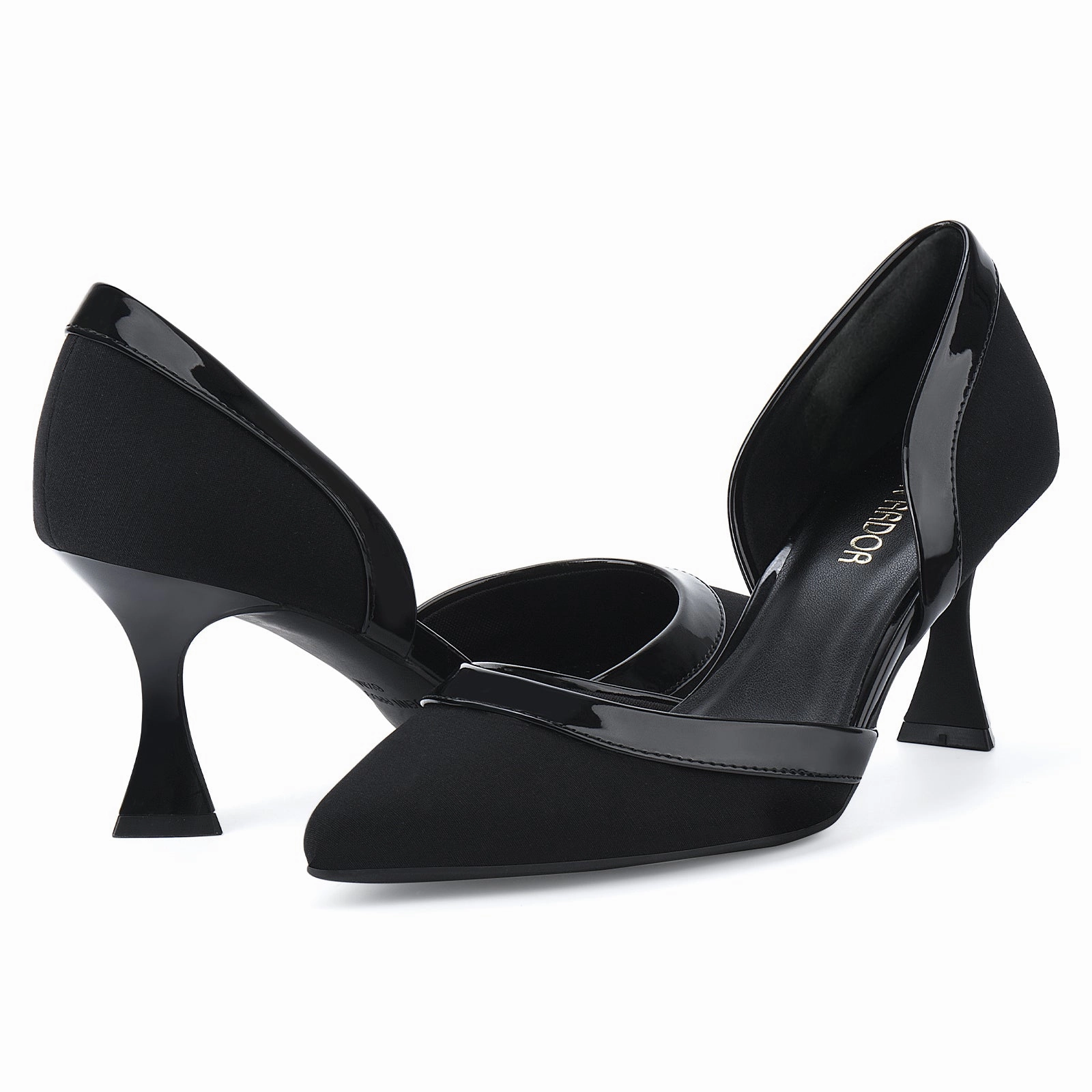 JENN ARDOR Pointed ClosedToe Kitten Heels for Women  Comfortable Low Heels for Work & Wedding