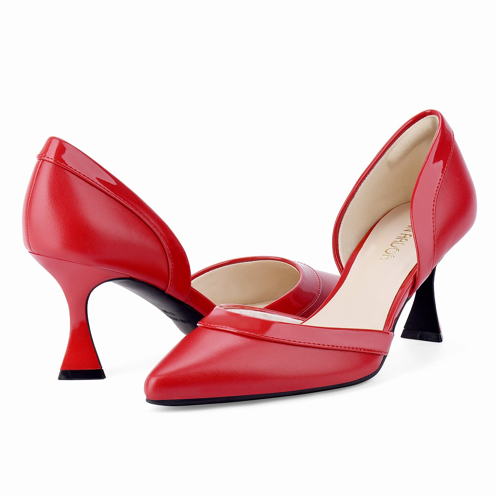 JENN ARDOR Pointed ClosedToe Kitten Heels for Women  Comfortable Low Heels for Work & Wedding