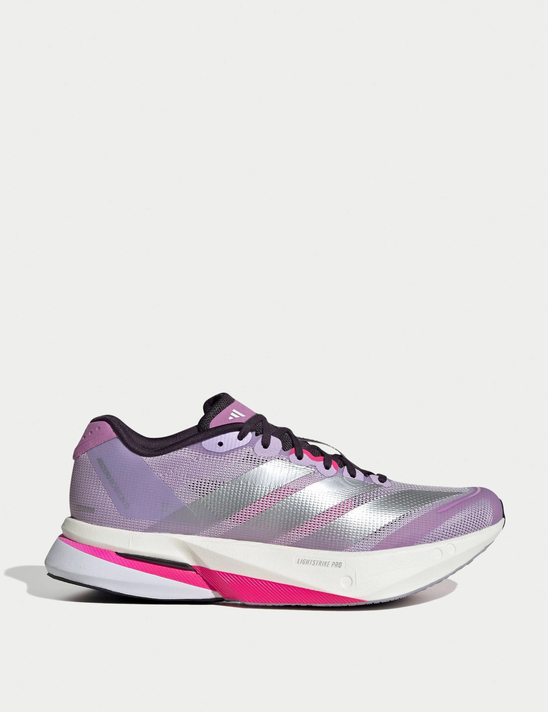 Adizero Boston 13 Shoes - Powder Plum/Silver Metallic/Shock Pink Adidas 4dfwd Shoes