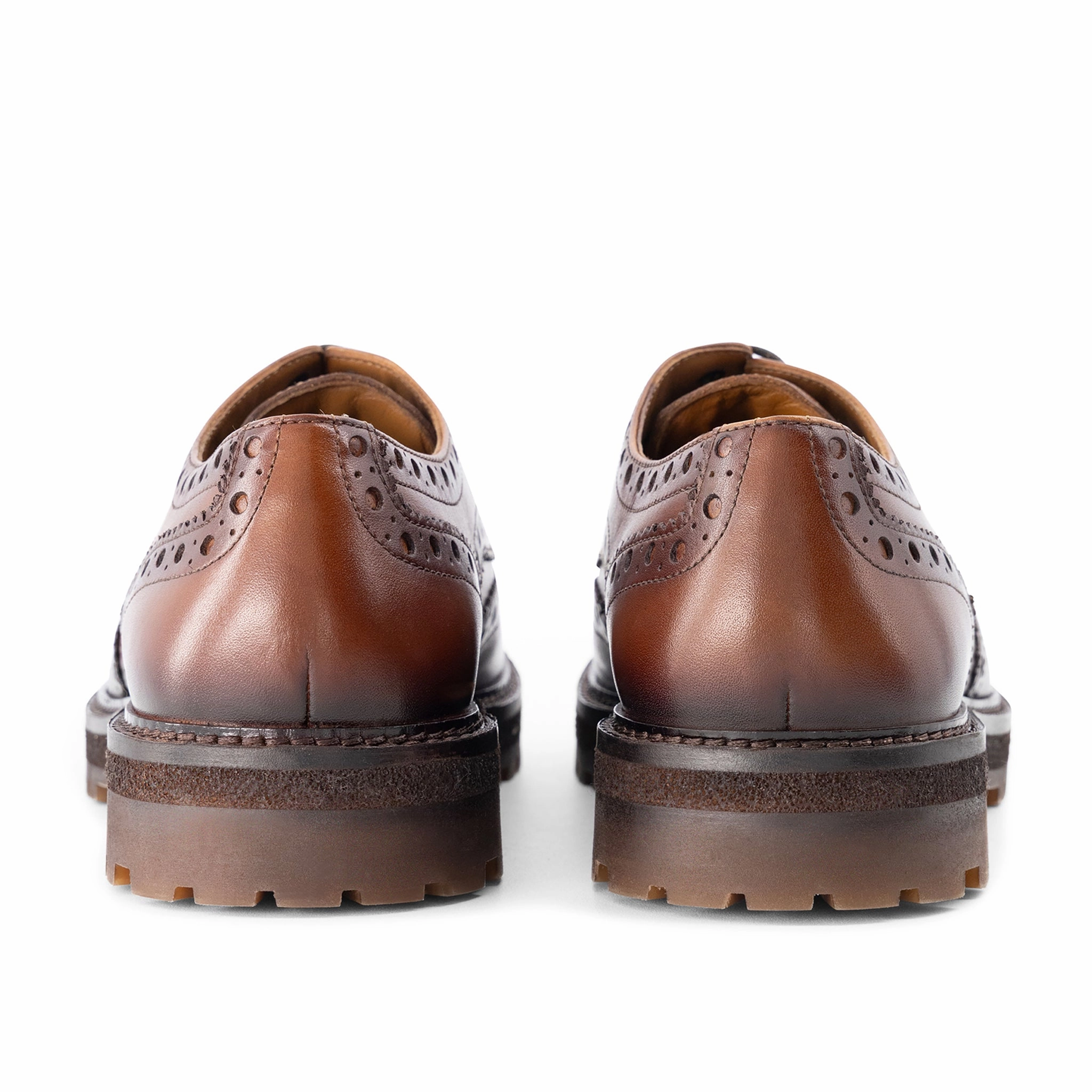 Print Lace Up Shoes Prescott Wingtip Derby // Tan