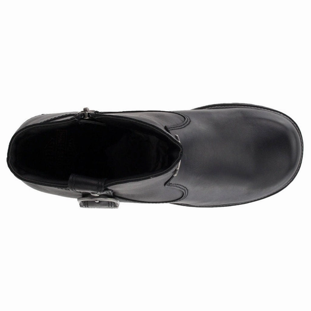 Platform Leather Ankle Boots Harley Davidson Madera Full Grain Leather Women's Riding Boots