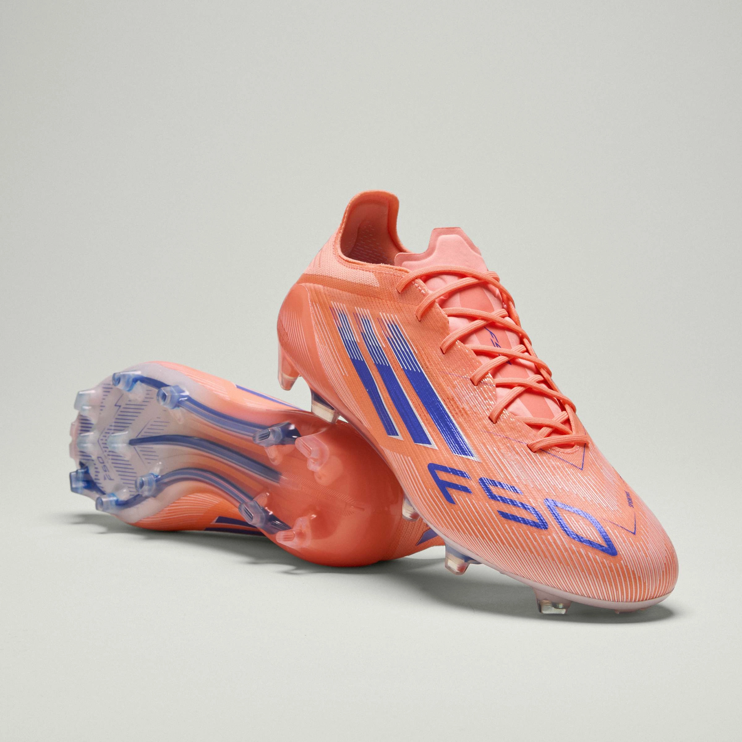 Aluminum Soccer Cleats adidas F50 Elite FG Men's Soccer Cleats - Orange/Blue/White
