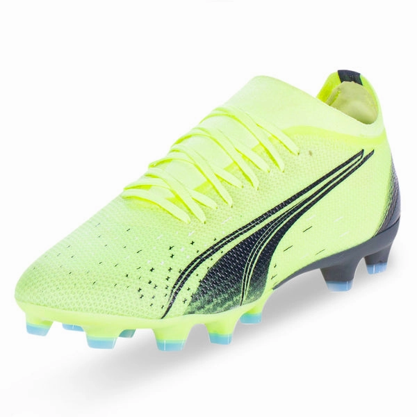 Max Cleats Soccer Puma Ultra Match FG/AG Soccer Cleats (Fizzy Light/Parisian Blue)
