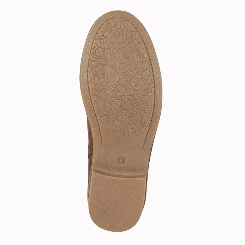 Cipriata Womens Boot Alexandra Cognac Tan Lug Lace-up Ankle Boots