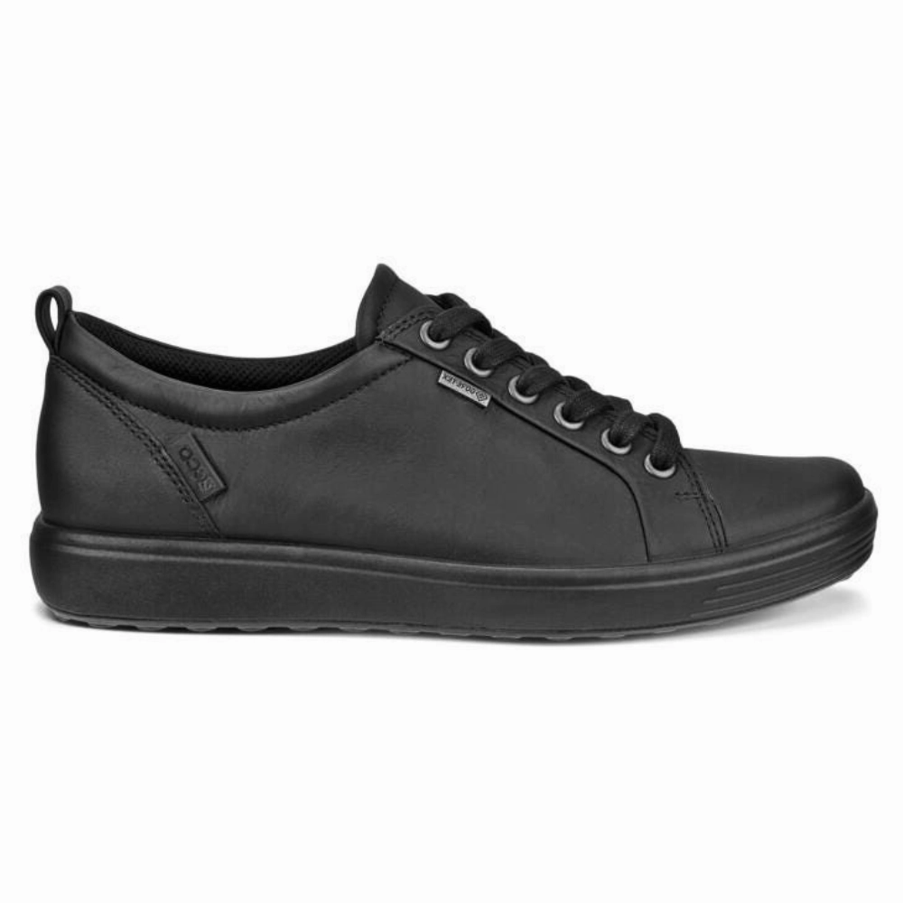 Ecco Soft 7 GTX Black Leather Sneaker (Women's) Best Waterproof Shoes For Nurses