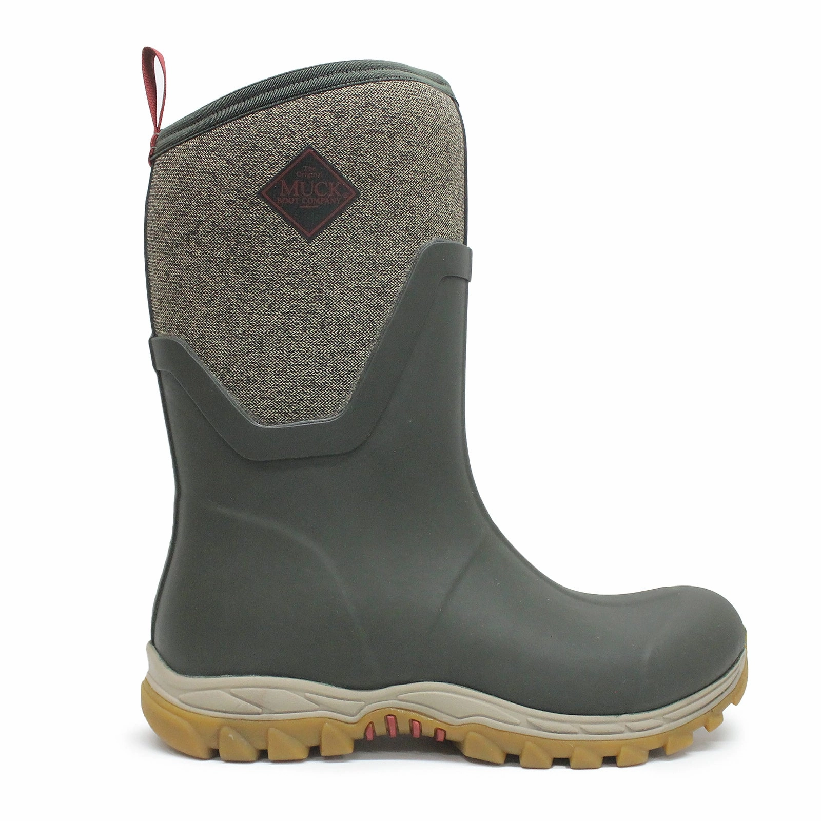 Muck Boot Arctic Sport II Mid Synthetic Textile Women's Olive Herringbone Wellingtons Boots Arctic Sport Muck Boots