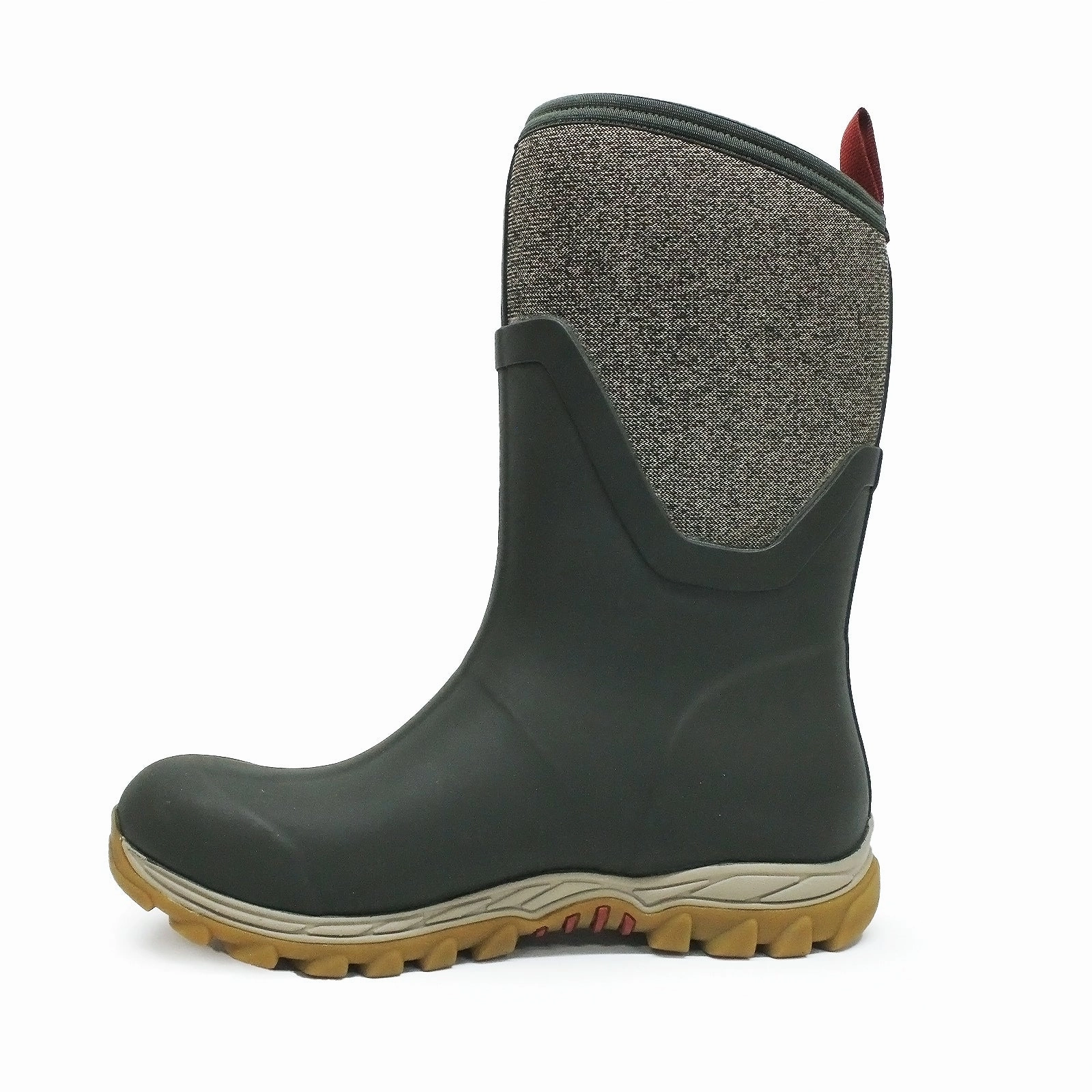 Muck Boot Arctic Sport II Mid Synthetic Textile Women's Olive Herringbone Wellingtons Boots Ankle Boots For Winter