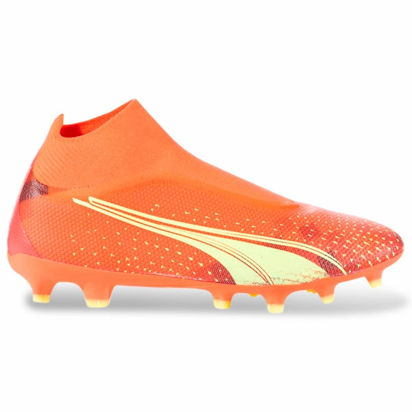 Puma Ultra Match  Laceless FG/AG Soccer Cleats (Coral/Fizzy Light/Black) The Most Expensive Soccer Cleats