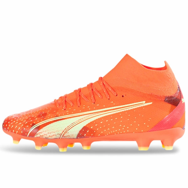 Cleats Soccer Custom Puma Ultra Pro FG/AG Soccer Cleats (Coral/Fizzy Light)