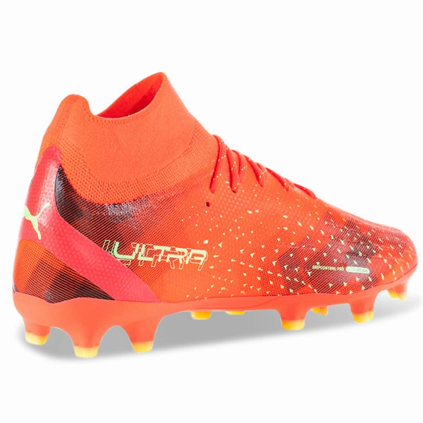 Volt Soccer Cleats Puma Ultra Pro FG/AG Soccer Cleats (Coral/Fizzy Light)