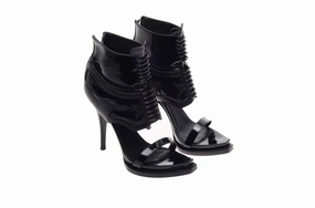 Most Comfortable High Heel Shoes Givenchy - Black Heels with Patent Trim - IT 38 1/2