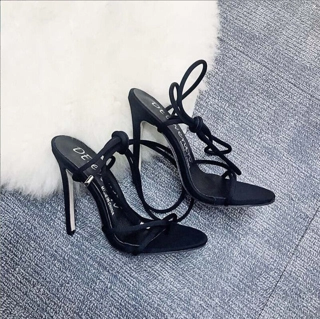 Fortnite High Heels Thin Heels Women Ankle Cross Strap Sandals