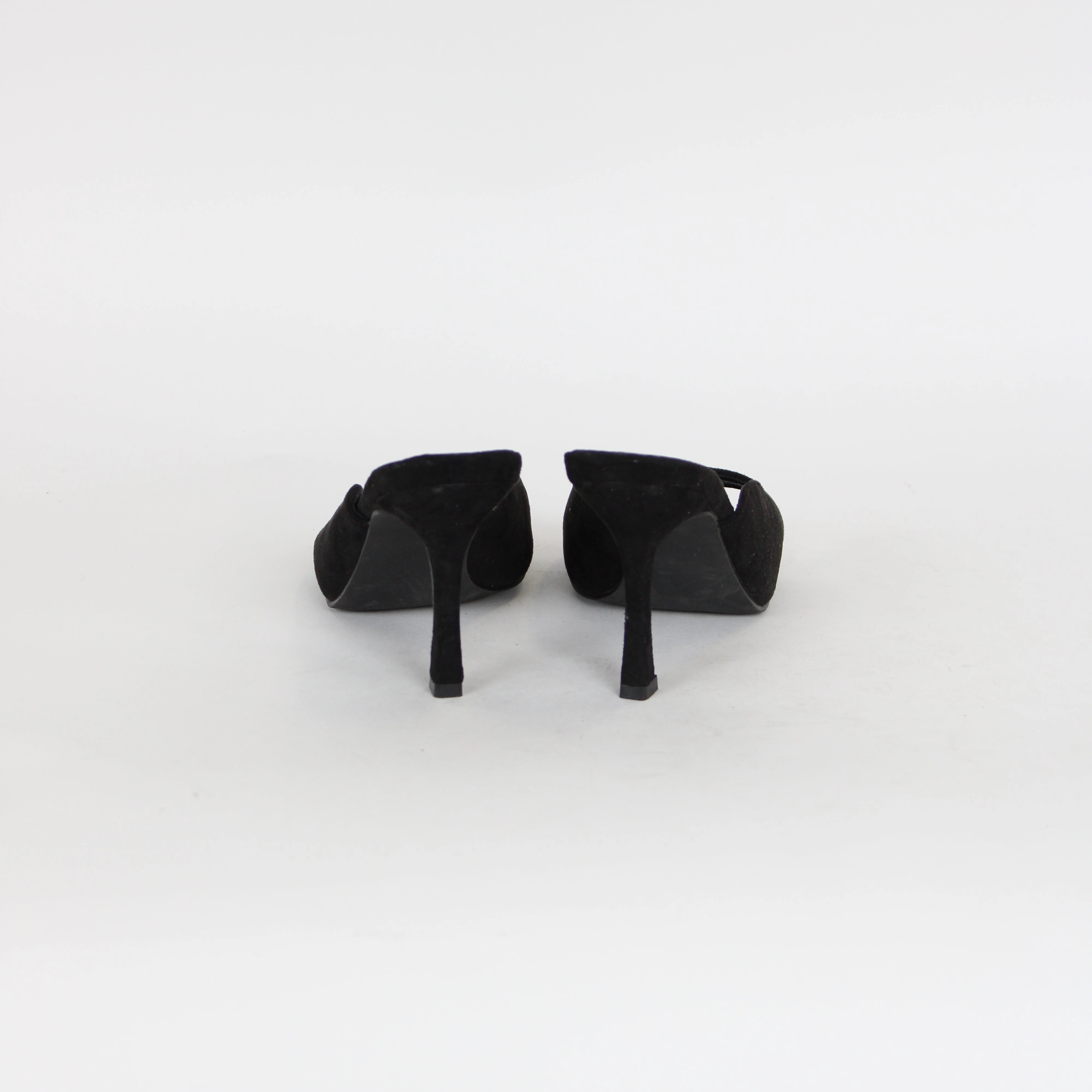 Summer Wedges Tokito Black Faux Suede Heels