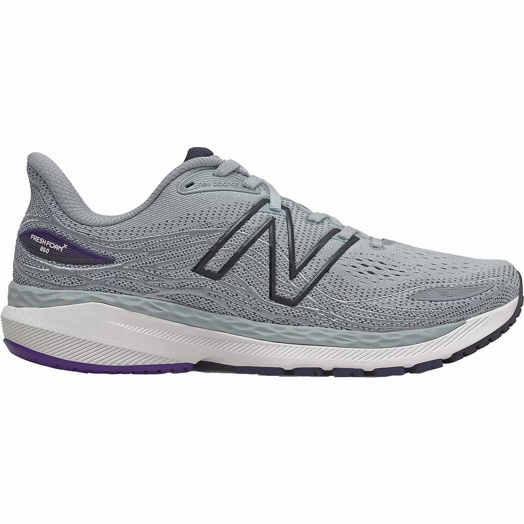 New Balance 530 Color Bone Men's New Balance Fresh Foam X 860v12, Light Aluminum/Deep Violet, 9.5 2E Wide