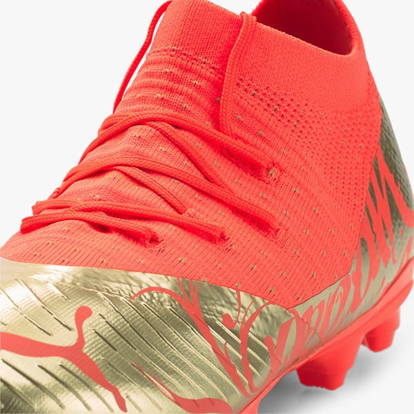 Puma Youth Neymar Jr Future Z 3.4 NJR FG/AG (Fiery Coral/Gold) Rising Gem Pack Soccer Cleats