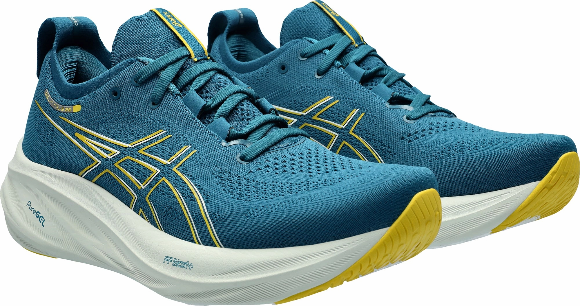 Asics Gel Nimbus 26 Mens Running Shoes - Green Low Profile Asics Shoes