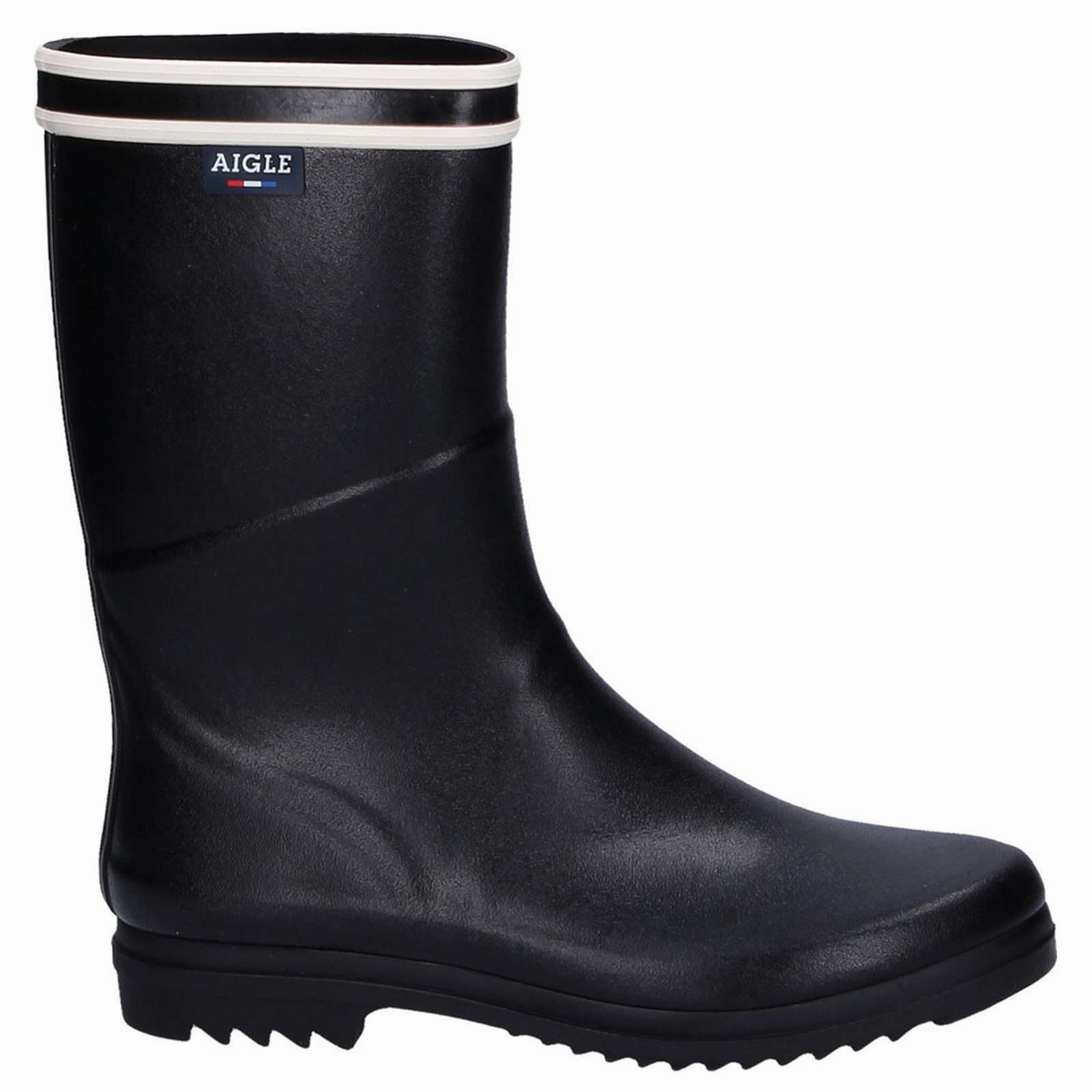 Ankle Boots With Midi Dress Aigle Chanteboot Stripes Rubber Women's Mid-High Wellington Boots