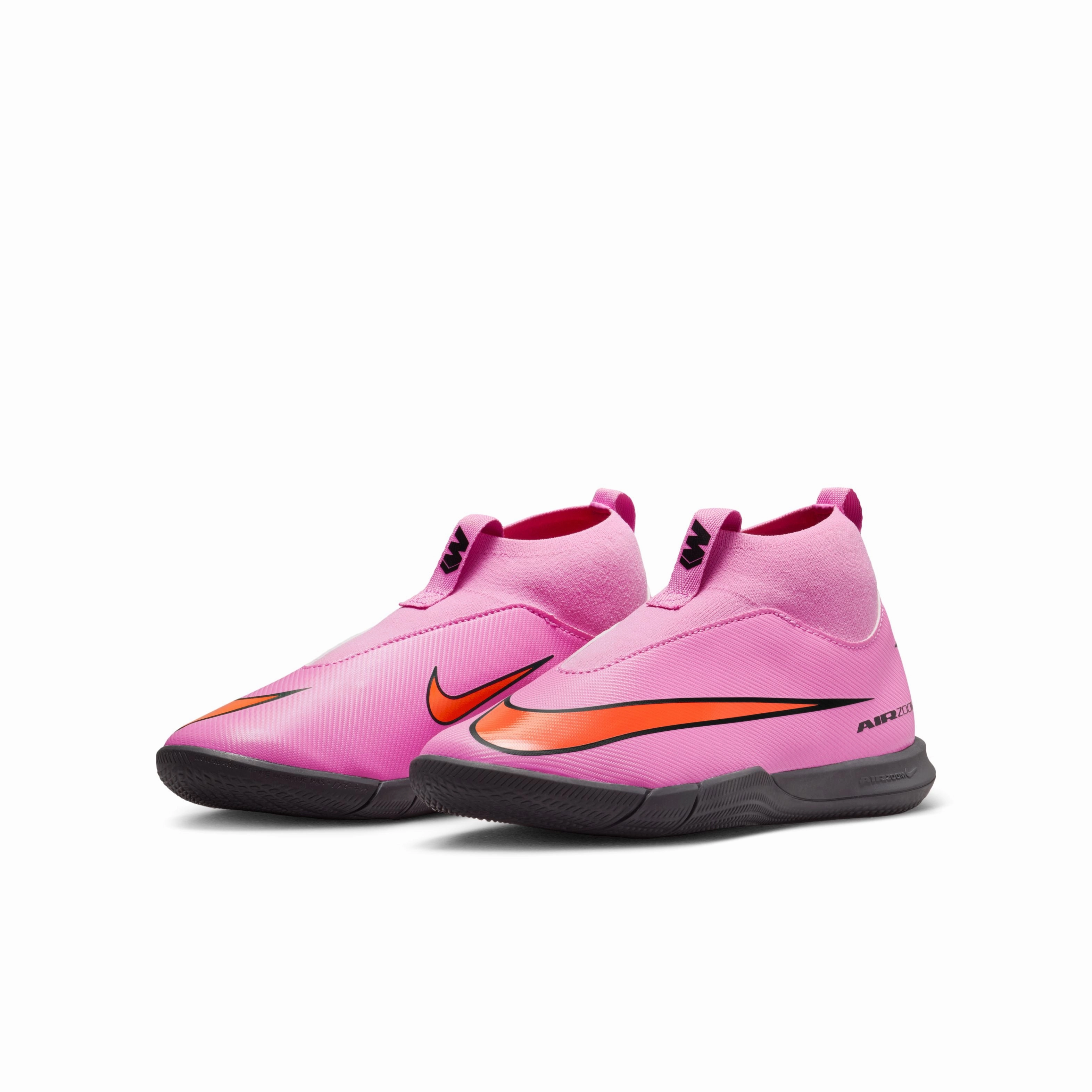 Jr. Zoom Mercurial Superfly 10 Academy Indoor Futsal Pink Laceless Mbappe New Soccer Cleats