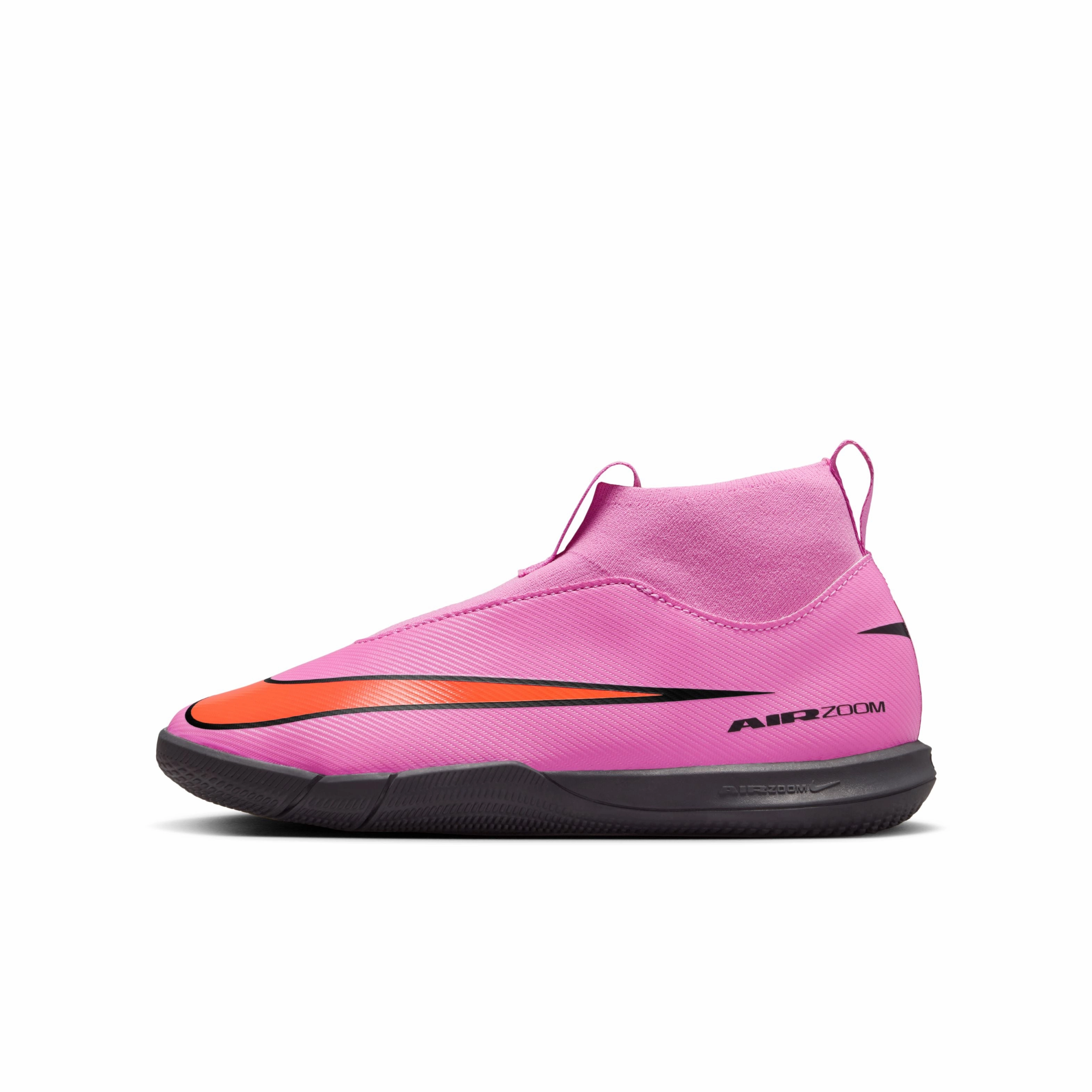 Jr. Zoom Mercurial Superfly 10 Academy Indoor Futsal Pink Laceless Soccer Cleats Collection