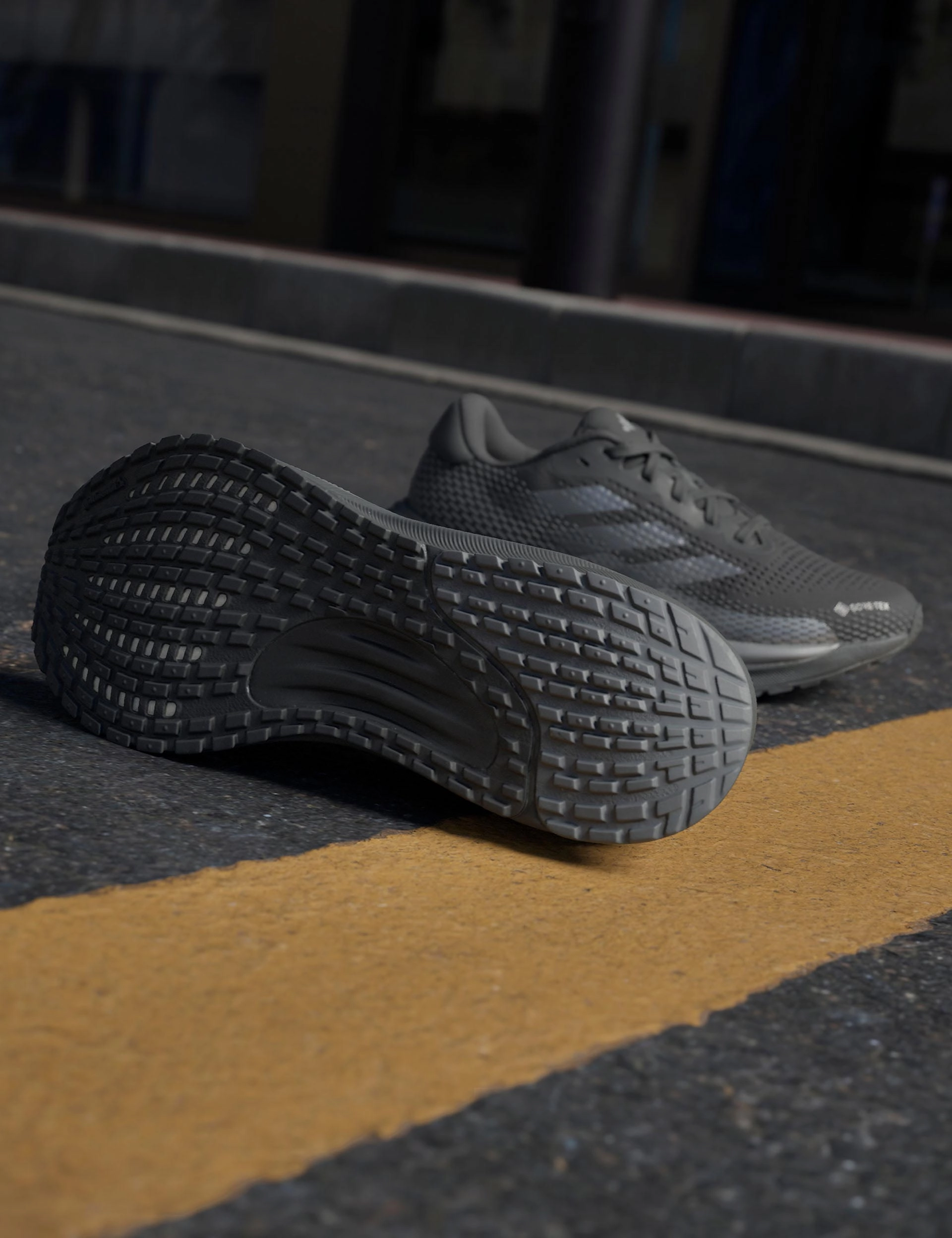 Adidas Kaptir 3.0 Running Shoes Supernova GORE-TEX Shoes - Core Black/Iron Metallic