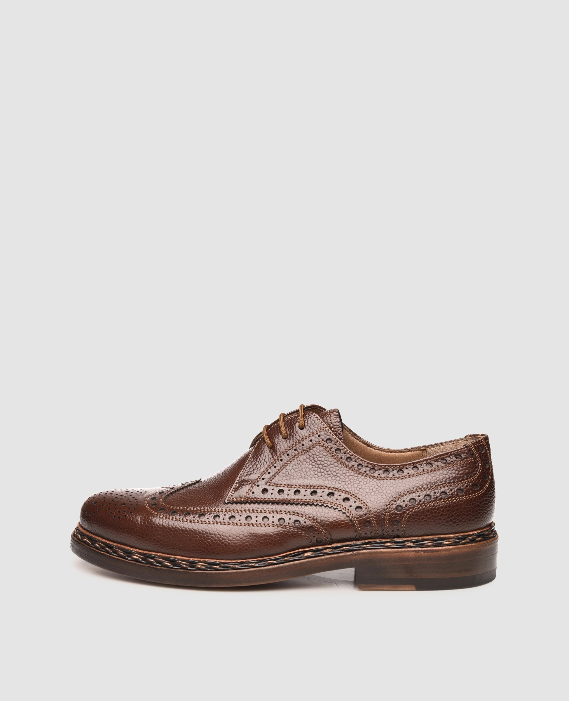 Derby Shoes Sole Buda Full-Brogue AG - Cognac