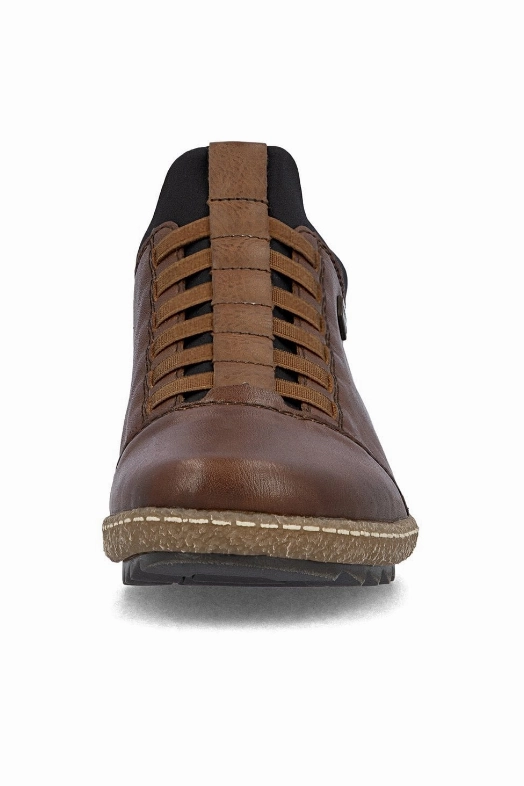 Rieker Shoe L7562-22 chestnut slip on waterproof shoe Best Winter Waterproof Running Shoes