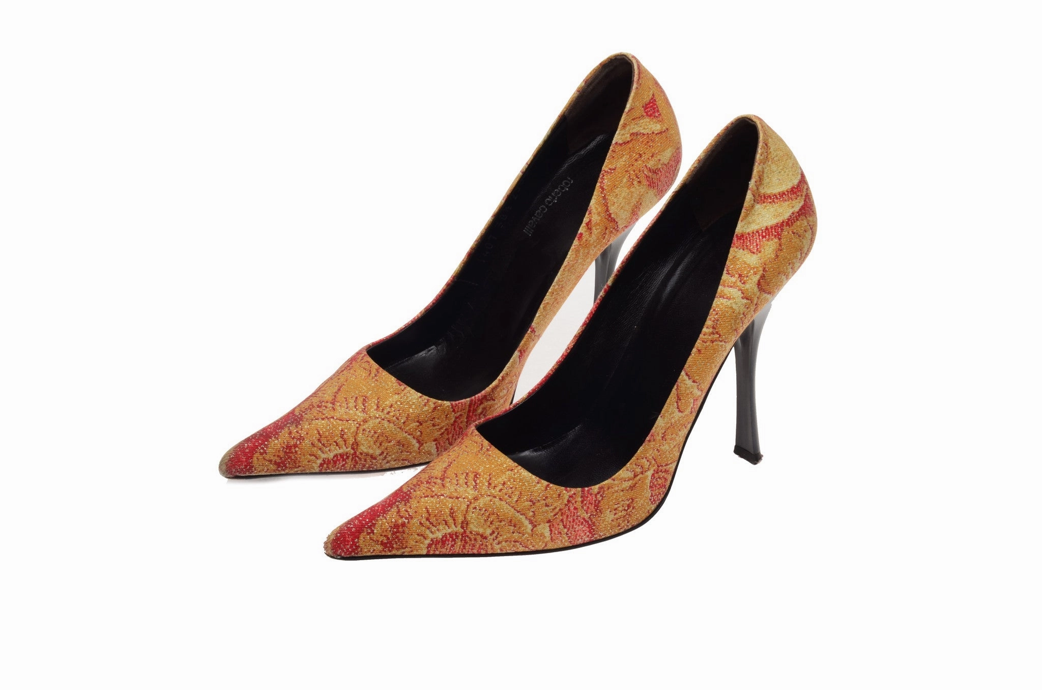 Roberto Cavalli - Red Gold Metallic Pointed Toe Heels - IT 38 1/2 My Toes Are Numb After Wearing High Heels