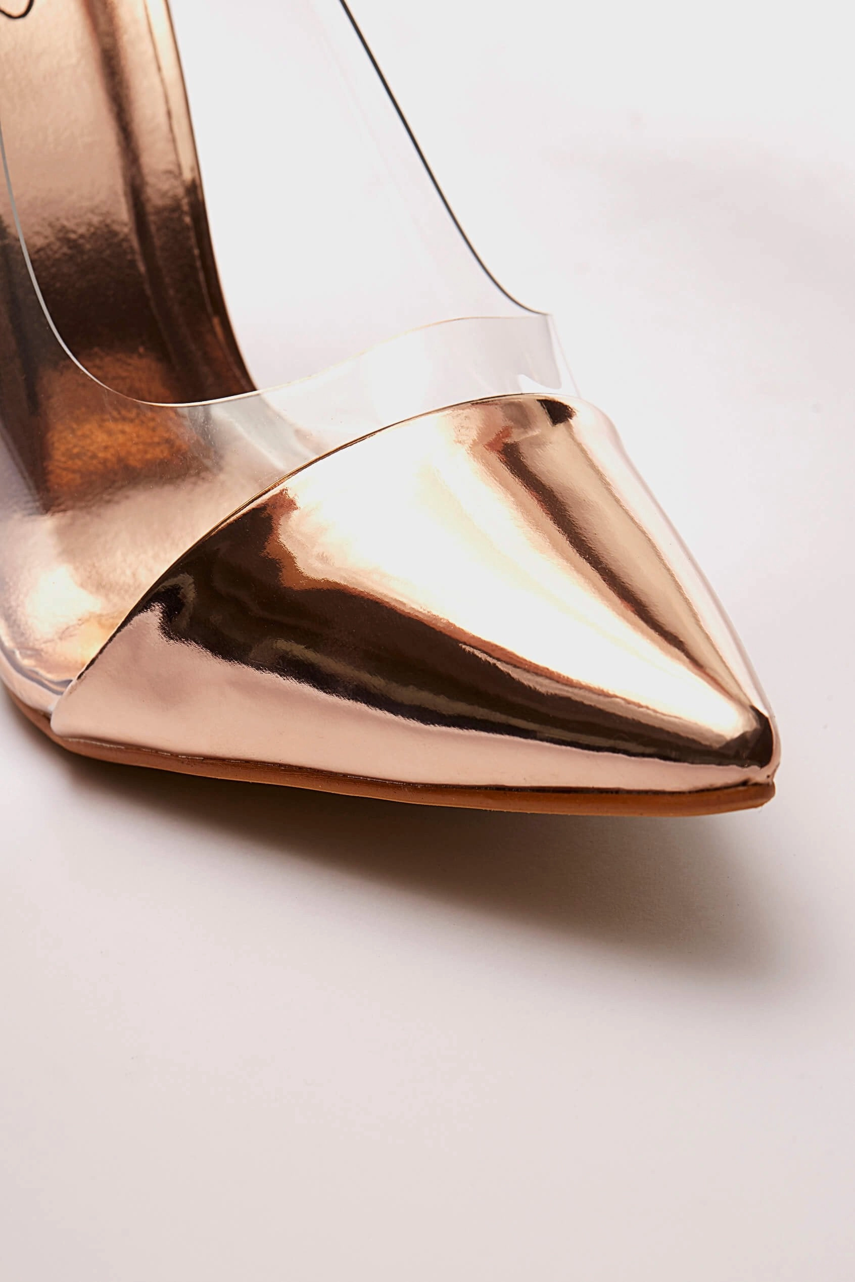 Rose Gold See Through Pvc Court Heels High Heels Online Shop