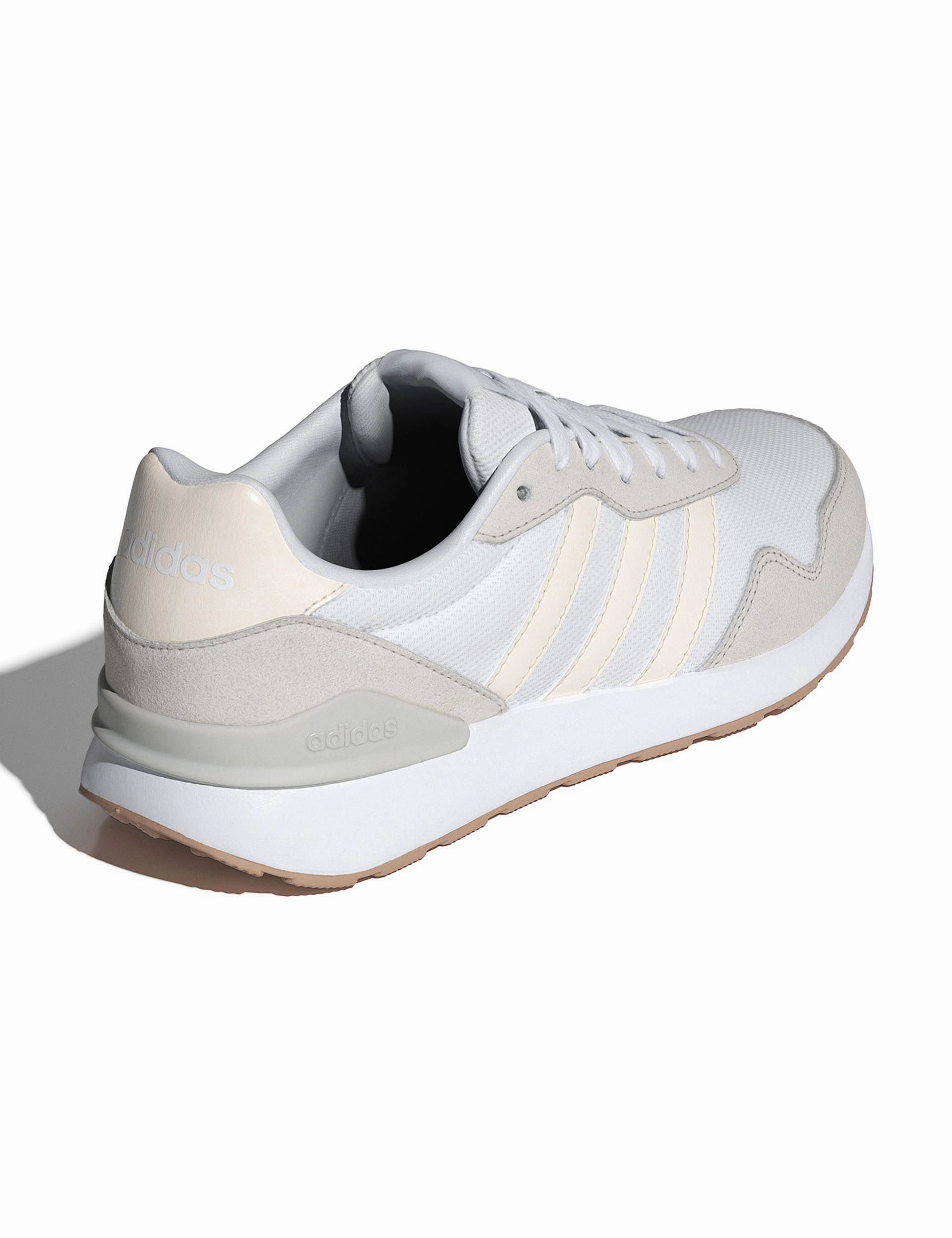 Adidas Spikeless Leather Golf Shoes Run 60S 4.0 Shoes - Cloud White/Chalk White/Grey One