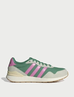Run 60S 4.0 Shoes - Semi Court Green/Bliss Pink/Warm Vanilla Adidas Shoe Warranty