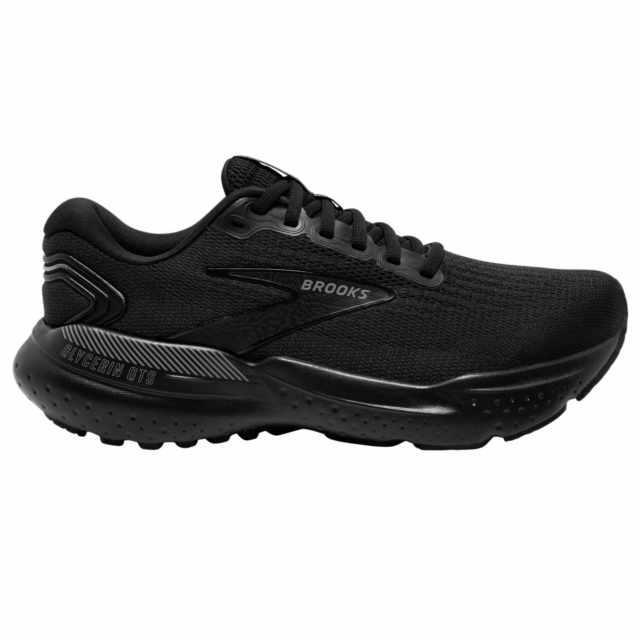 Shoes Running Shoes Brooks Men's 110420 020 Glycerin GTS 21 Black Black Ebony Cushion Support Running Shoes (WIDE)