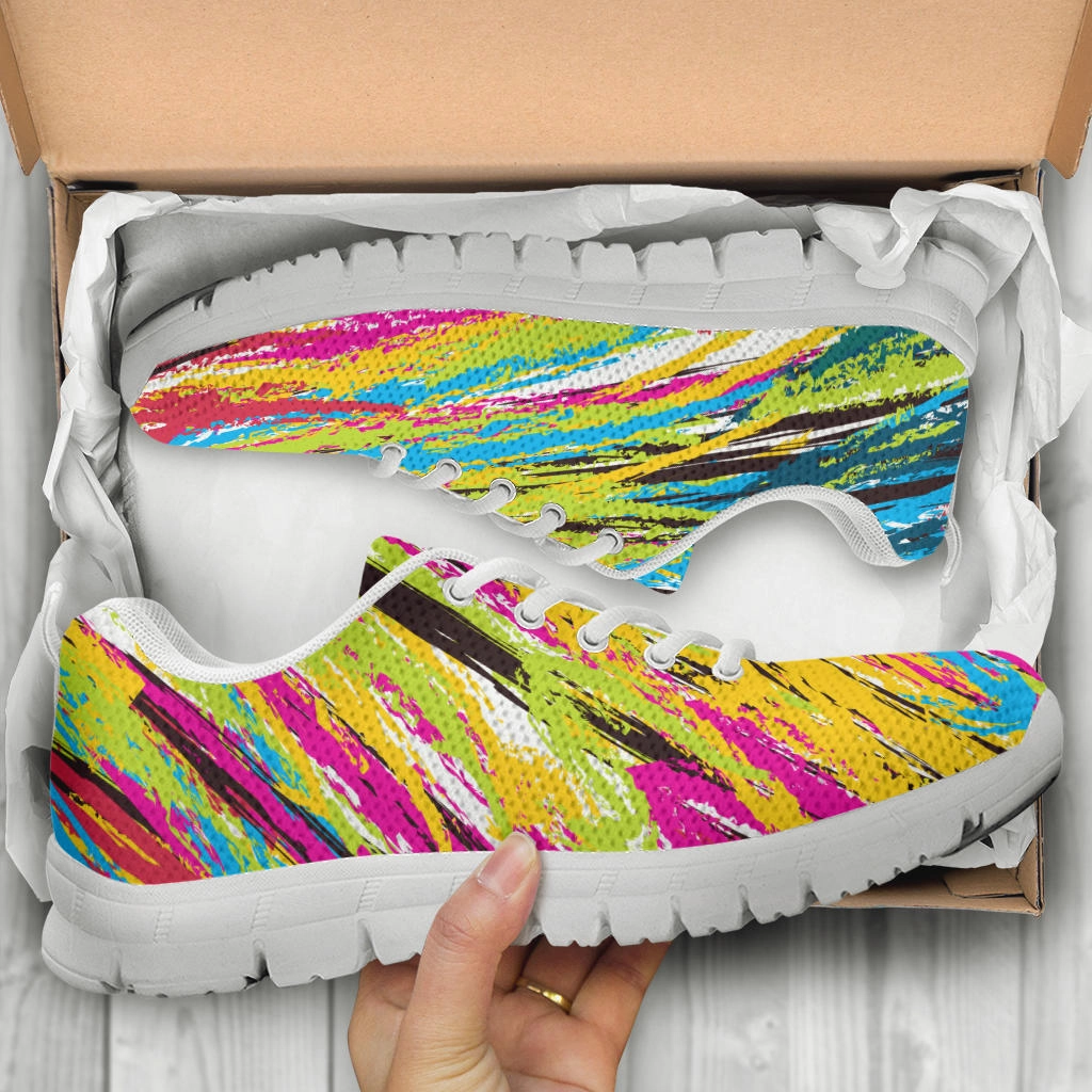 Colorful Lines Running Shoes